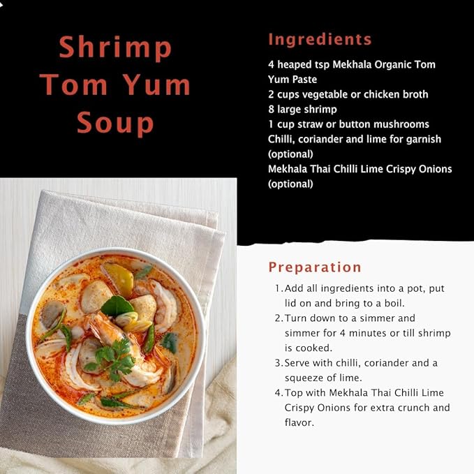 Mekhala Organic Thai Tom Yum Asian Cooking Paste. VEGAN. GLUTEN-FREE. Versatile. Medium Heat