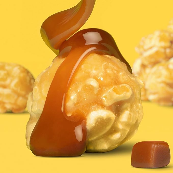 Popcornopolis 12 ct, 2.65 oz Case, Caramel Flavored Indulgent Popcorn