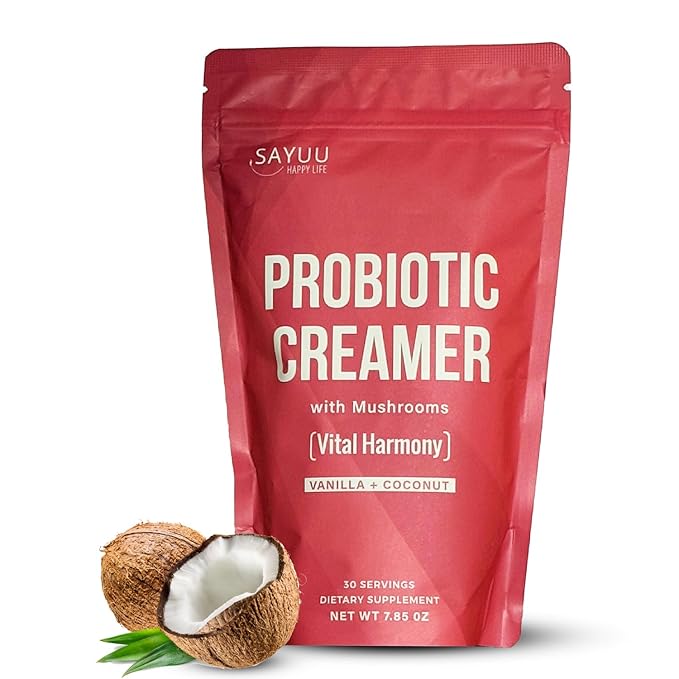 SAYUU Functional Probiotic Creamer With Mushrooms ??Enriched With Powerful Adaptogenic Mushrooms