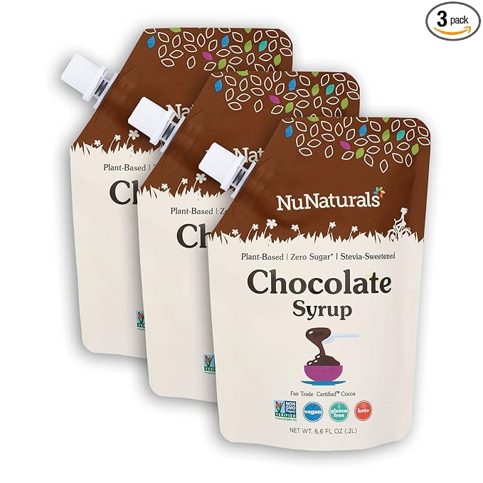NuNaturals Stevia Syrup, Sugar-Free Sweetener, Plant-Based Sugar Substitute, Zero Calorie