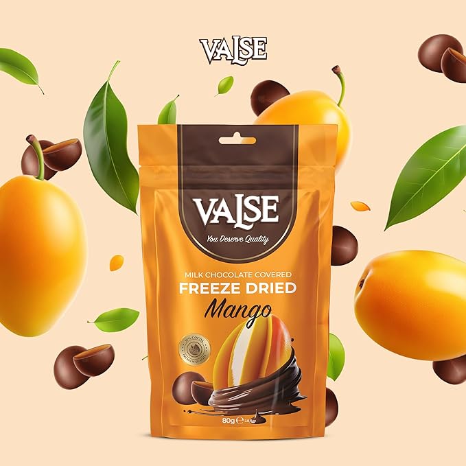 Chocolate Covered Mango, Milk Chocolate Covered Freeze Mango, 2.8 oz Chocolate Covered Fruit