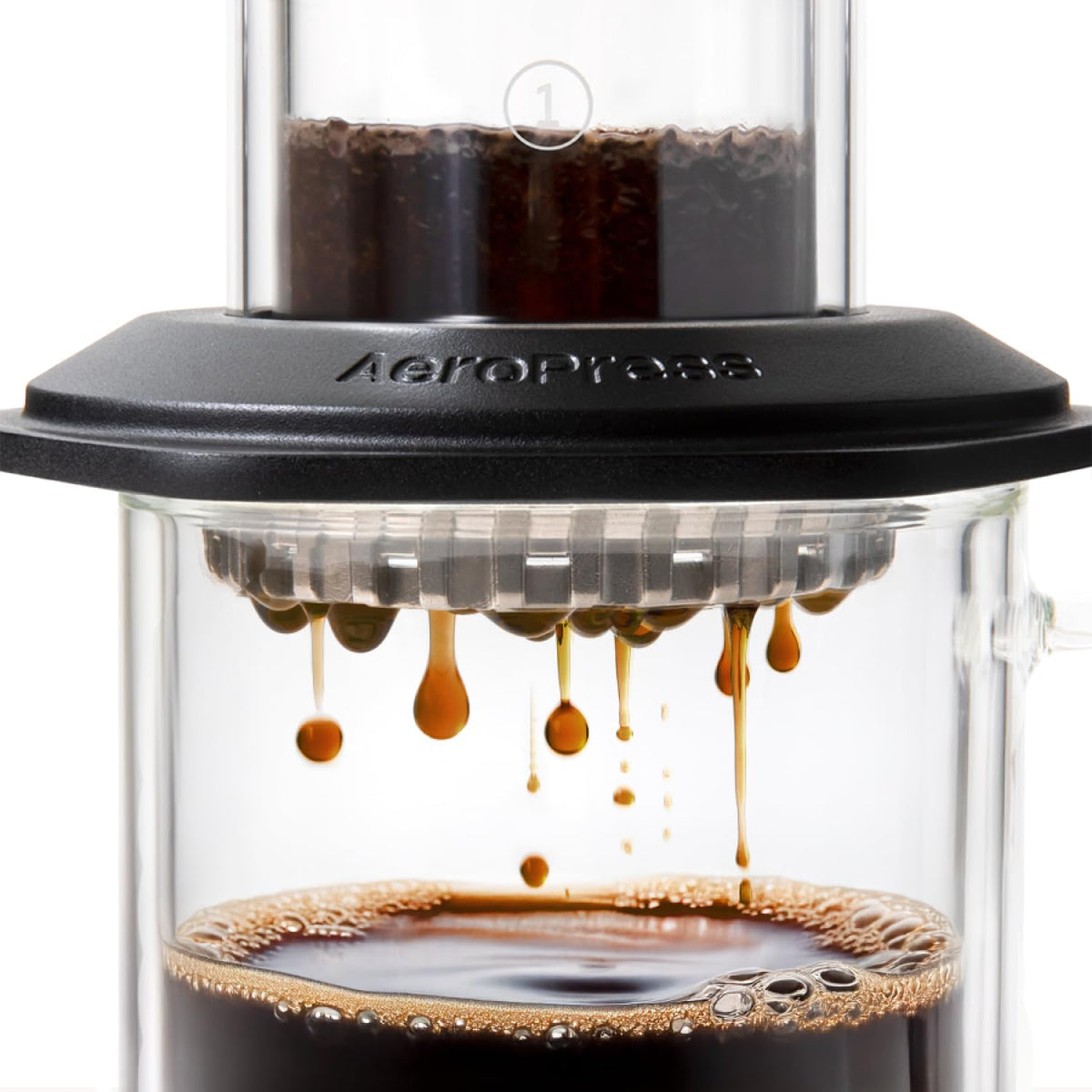AeroPress Premium Coffee Press, Glass, Stainless Steel & Aluminum, Black