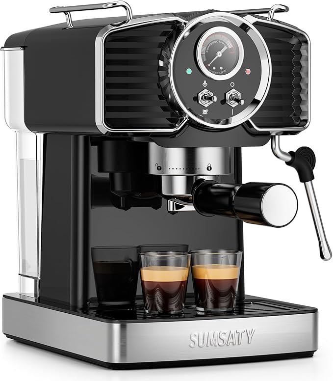Espresso Machine 20 Bar, Professional Espresso Maker with Milk Frother Steamer Wand, Espresso