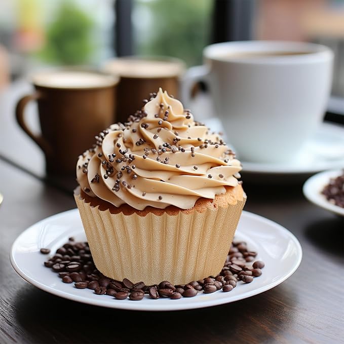 Whaline 600Pcs Brown Neutral Cupcake Liners Fall Color Brown Gradient Color Baking Cups Tan