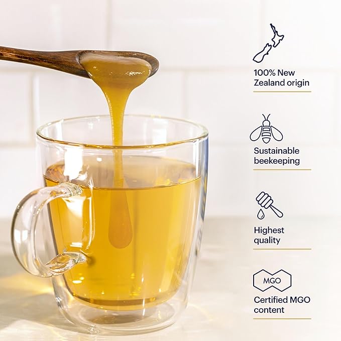 Manuka Health UMF 16+/MGO 573+ Manuka Honey (500g/17.6oz), Superfood, Authentic Raw Honey from New