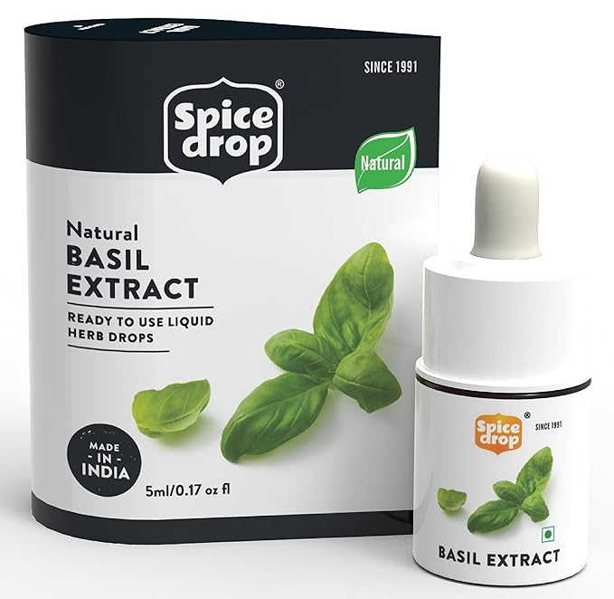 Spice Drop Basil Extract | 100% Natural | For Soup, Pasta, Pizza, Spaghetti, Gourmet Dishes |
