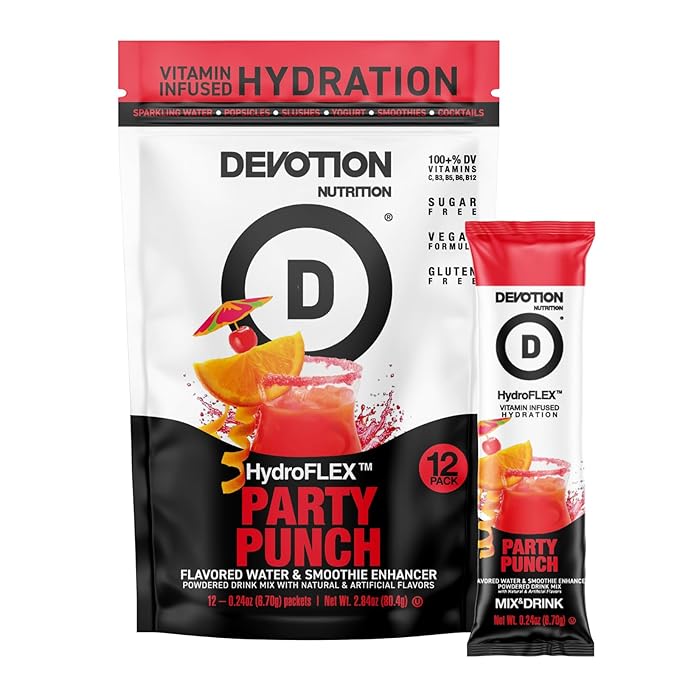 Devotion Nutrition HydroFLEX Water Flavoring Packets ??Sugar-Free Hydration with Vitamins &