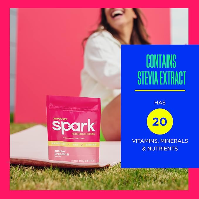 AdvoCare Spark Vitamin & Amino Acid Supplement - Sugar-Free Focus & Energy Drink Powder with
