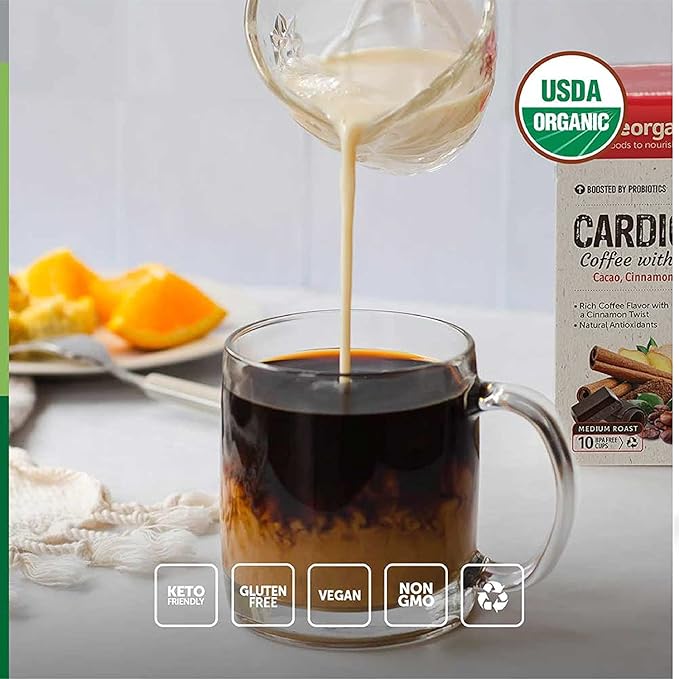 BareOrganics Cardio Care Coffee With Superfoods & Probiotics | Keurig K-Cup Compatible Coffee Pods