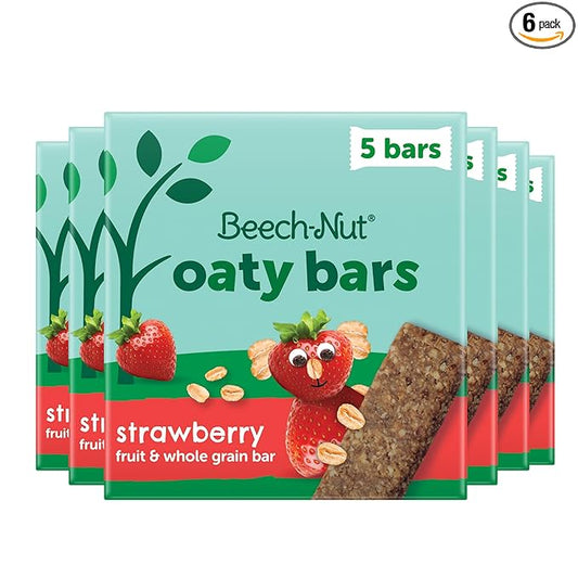 Beech-Nut Toddler Snacks Oaty Bars Granola Bars for Babies & Toddlers, Fruit & Whole Grain