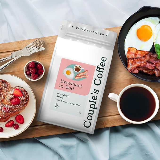 Couple?™s Coffee Ground Coffee | Gives Back to Military Families | Breakfast in Bed | Breakfast