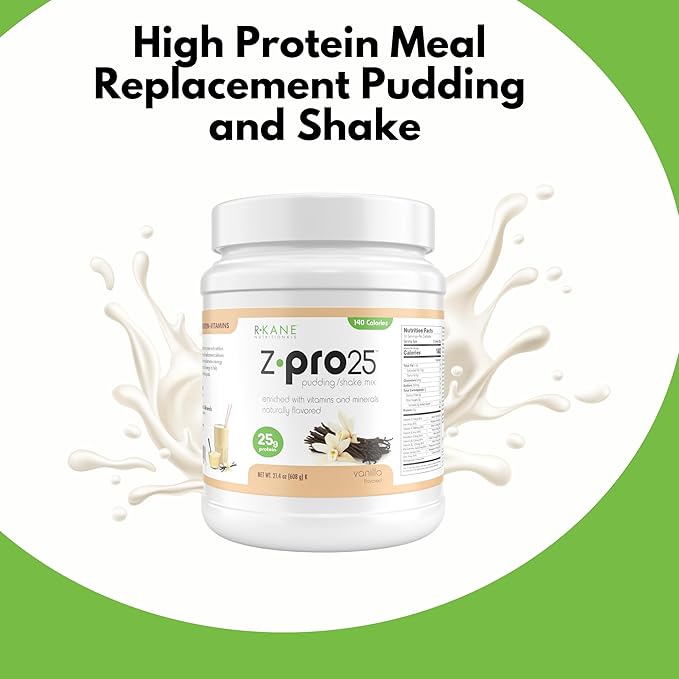 Z-Pro25 Protein Powder, 21.4 oz ??25g Casein & Whey Blend ??Low-Carb, High-Protein Meal Replacement