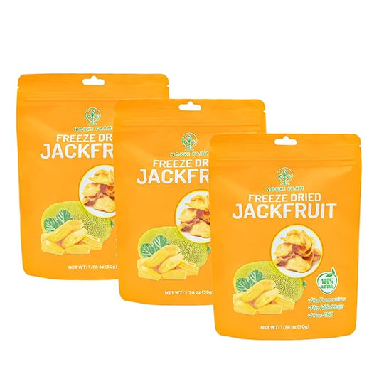 NOKKI FARM Freeze Dried Jackfruit - Healthy & Exotic Tropical Superfood Snacks, No Added Sugar or