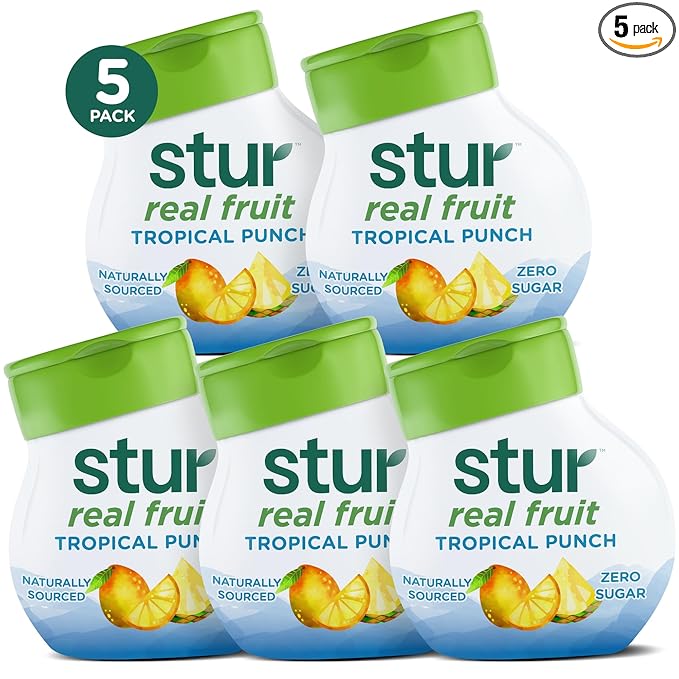 Stur Liquid Water Enhancer | Tropical Punch | Naturally Sweetened | High in Vitamin C &
