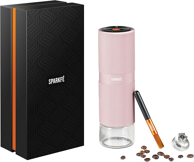 Portable Electric Coffee Grinder, Rechargeable Handheld Grinder with Stainless Steel Conical Burr