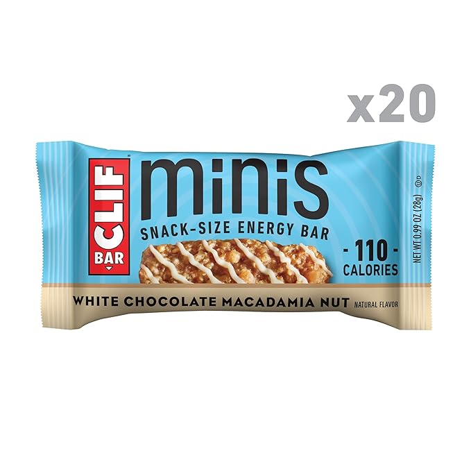 CLIF BAR Minis - White Chocolate Macadamia Nut Flavor - Made with Organic Oats - 4g Protein