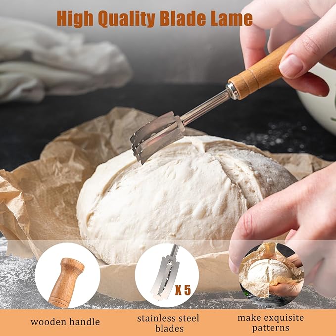 Panny Banneton Basket, Banneton Bread Proofing Basket with Liners, 9" Round & 10" Oval Sourdough