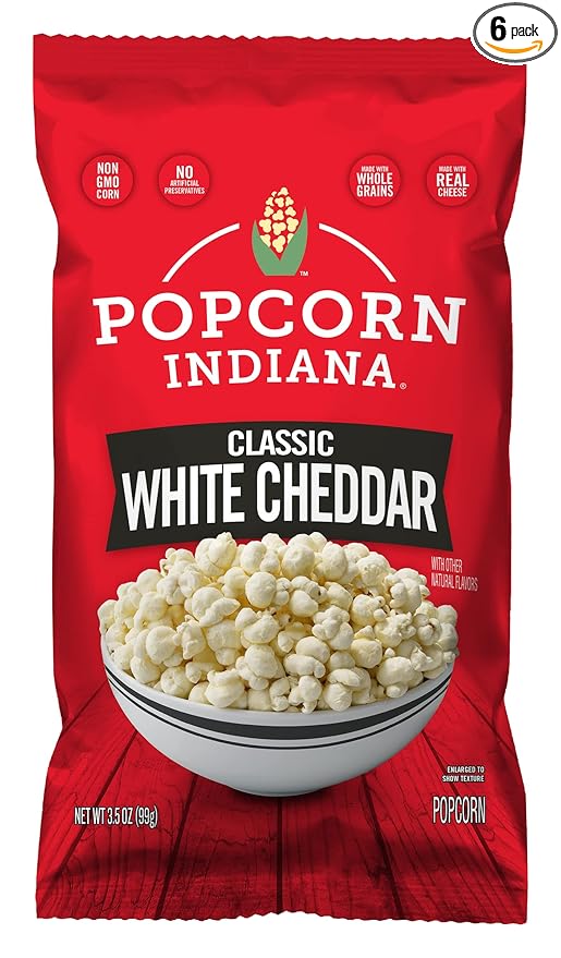 Popcorn Indiana Classic White Cheddar, 2.1 Oz (Pack of 6)