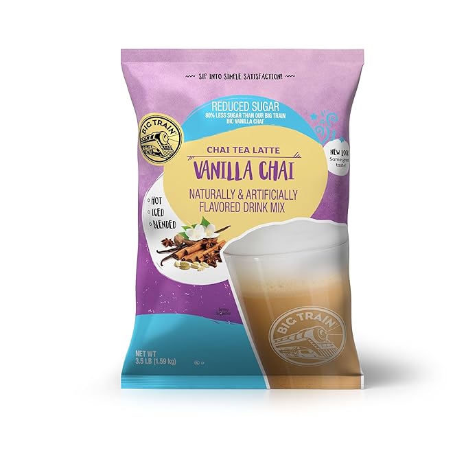 Big Train No Sugar Added Vanilla Chai Tea Latte Beverage Mix, 3.5 Pound (Pack of 1)