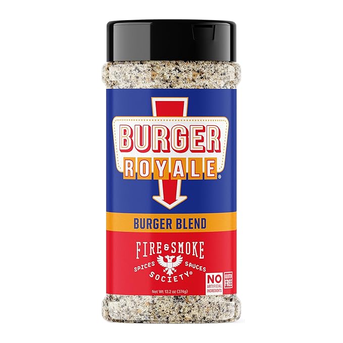 Fire & Smoke Burger Royale Burger Seasoning | BBQ Rub for Smoking and Grilling Meat | Beef, Pork