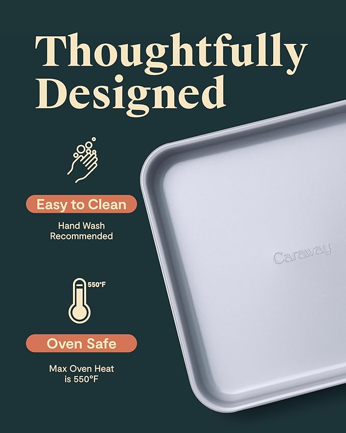 Caraway Non-Stick Ceramic 9??Square Pan - Naturally Slick Ceramic Coating - Non-Toxic, PTFE & PFOA