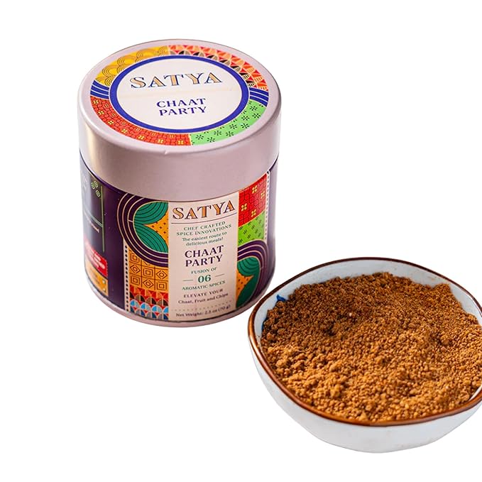 Satya Blends Chaat Powder- Spicy & Sweet Flavor 6 Spice Blend | Vegan | Low Sodium | Chaat Masala