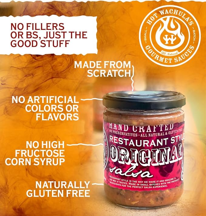 Hot Wachula?셲 Restaurant Style Salsa | Medium | Hand Crafted Small Batch Salsa | Made with Fresh