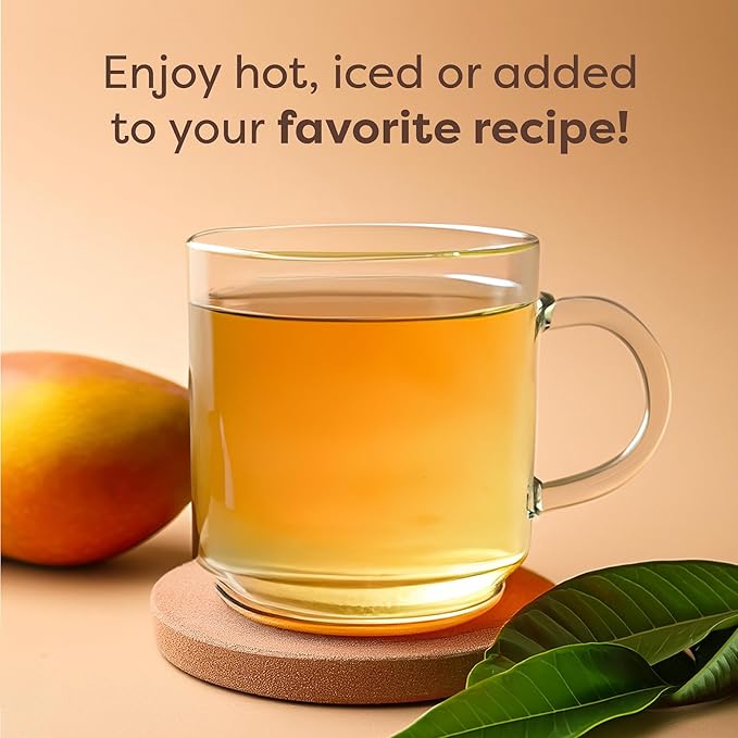 Waka Instant Green Tea Mix, Mango Flavored - 100% Tea Leaves, No Additives, Unsweetened
