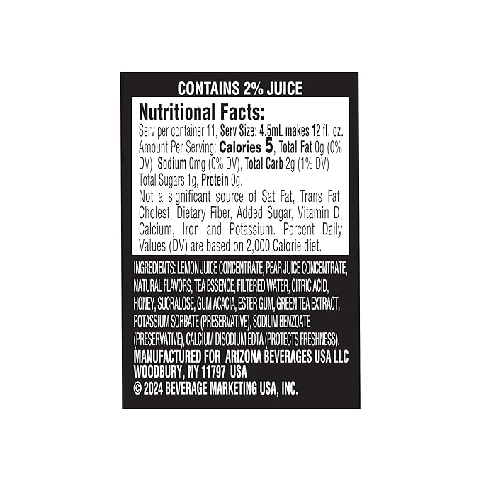 AriZona Arnold Palmer Half and Half - On-the-Go Water Enhancer, 1.62 fl oz Bottle (Pack of 12)