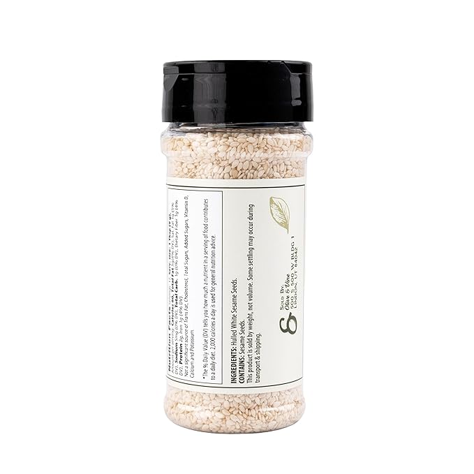 Olive & Vine White Sesame Seeds, Nutty Flavor, For Baking & Cooking, Rich Tradition, Authentic