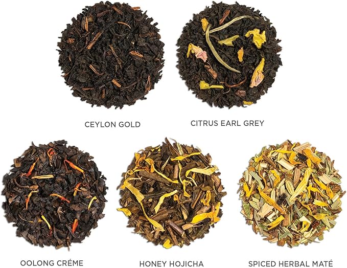 Tea Forte Frank Lloyd Wright Presentation Box Tea Gift Set Sampler, 20 Count 2 of Each Variety