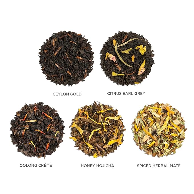 Tea Forte Frank Lloyd Wright Petite Presentation Box Tea Gift Set Sampler, 10 Count, 2 of Each