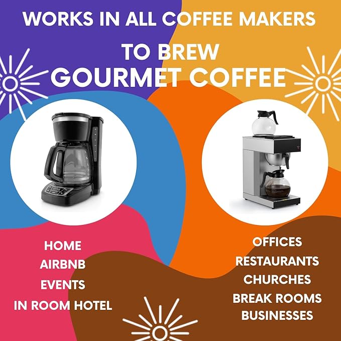 Ground Coffee | Gift Set Sampler Pack Variety Medium, Dark, & Flavored Roast Low Acid Mold Free