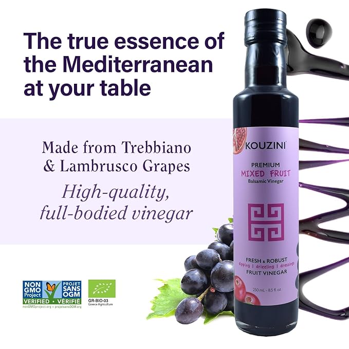 Kouzini Ultra Premium Mixed Fruit Balsamic Vinegar, Aged Balsamic Vinegars from Modena, Italy