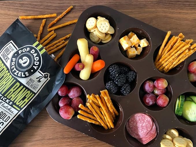 Pop Daddy Flavored Pretzels Sticks, Healthy Gourmet Pretzels Snacks, 7.5oz Individual Bags, 3 Pack