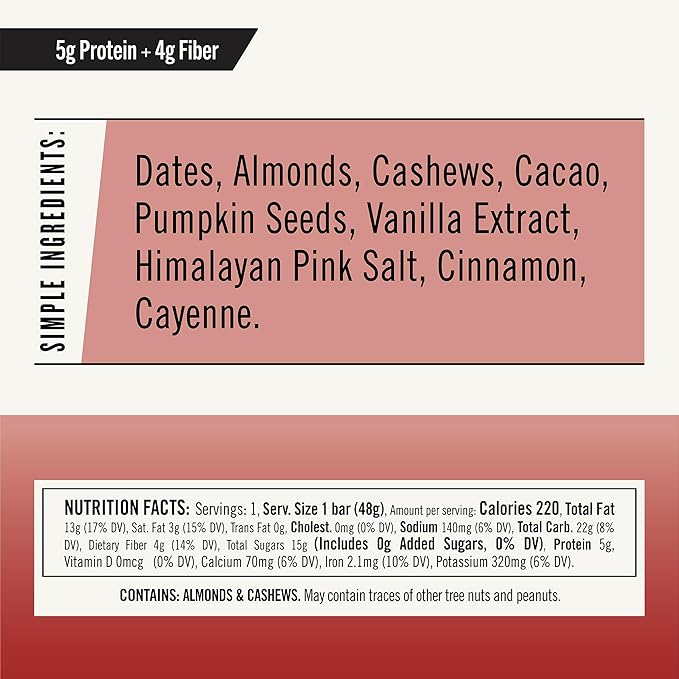 Thunderbird Bars Energy Snack, Gluten-Free with Protein, Healthy Real Food, Vegan Paleo Non-GMO, No