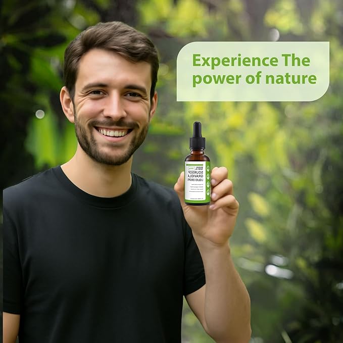 Soursop Graviola Liquid Drop, 100% Organic Pure Soursop Leaves and Fruit Extract, Soursop Bitters