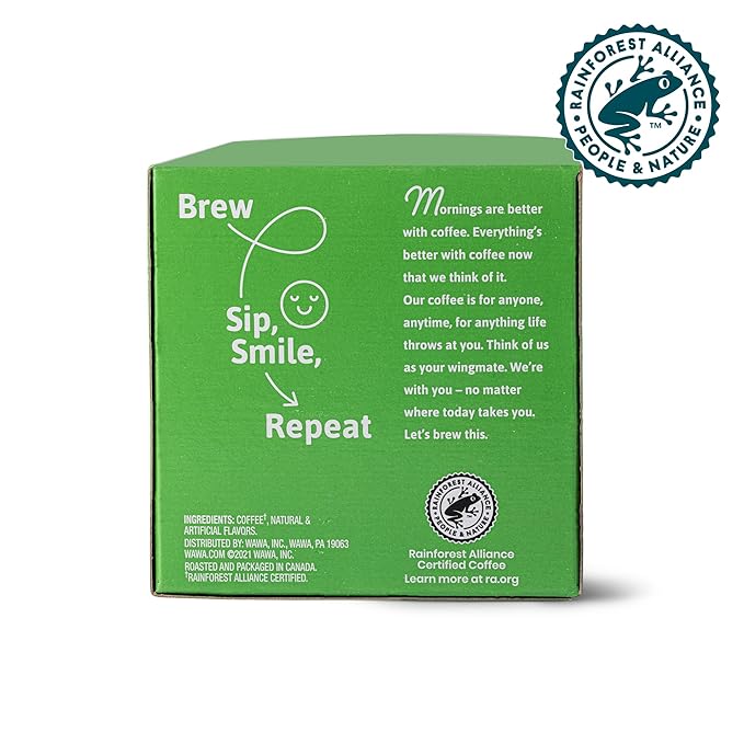 Wawa Mild Roast Single Cup Hazelnut Coffee Pods, 12 Pods, 1 Box, Lightly Roasted, Nutty Smooth
