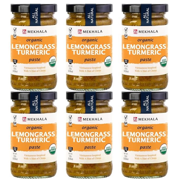 Mekhala Organic Lemongrass Turmeric Asian Cooking Paste. VEGAN. GLUTEN-FREE. NO ADDED SUGAR.