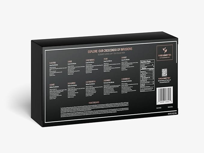 Pure And Easy Tea, Premium Loose Leaf Tea Sampler Set, 30-Count Variety Pack with 10 Herbal &