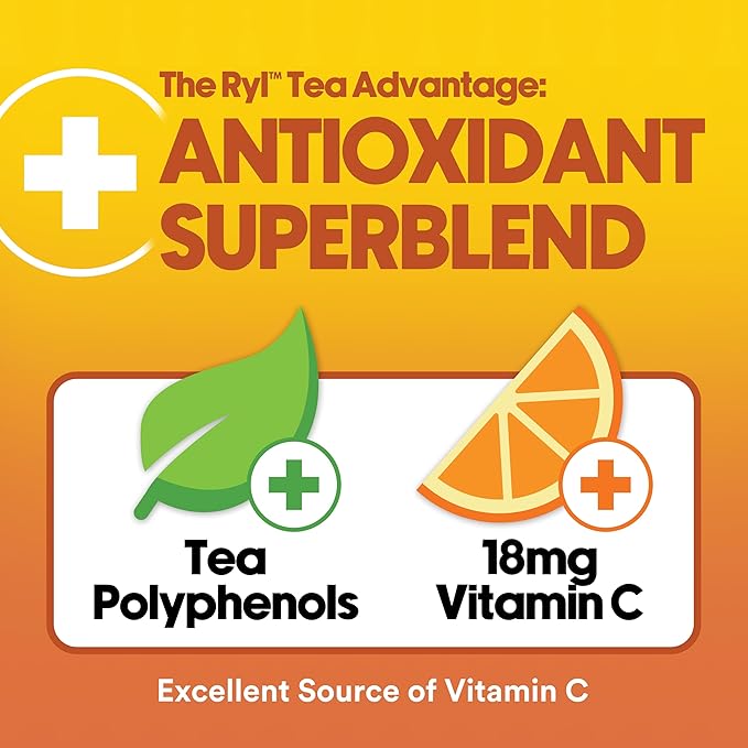 Ryl Half & Half Iced Tea – Antioxidant Superblend, No Artificial Ingredients, Zero Sugar, Five