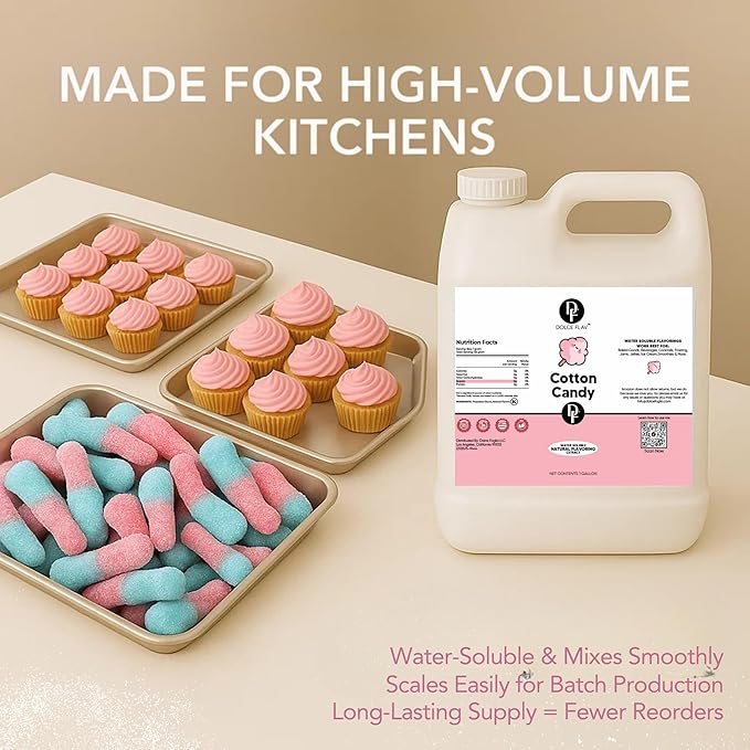 Dolce Flav Cotton Candy Flavoring ??32 oz. ??Premium Water-Based Extract for Ice Cream, Boba