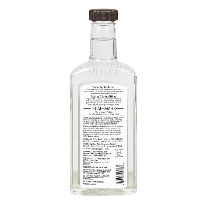 Watkins Coconut Extract, 11 fl. oz. Bottle, 1-Pack