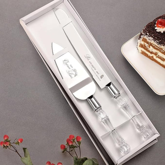 AW BRIDAL Mis Quince Años Quinceanera Cake Knife and Server Set, Sweet 15 Birthday Cake Cutting Set