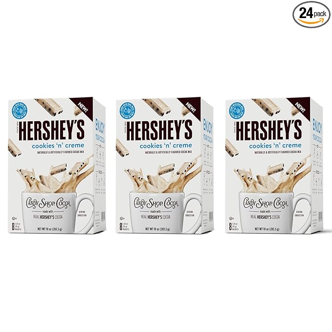 Candy Shop Cocoa HERSHEY'S COOKIES 'N' CREME Cocoa Mix, Hot Chocolate, Make Hot or Iced Cocoa, Made