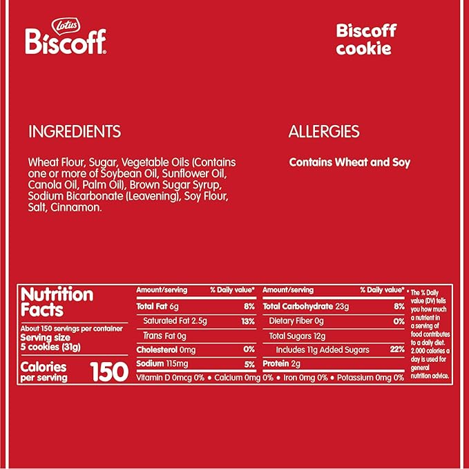 Lotus Biscoff Cookies – Caramelized Biscuit Cookies – 150 Cookies Individually Wrapped – Vegan, 0.2