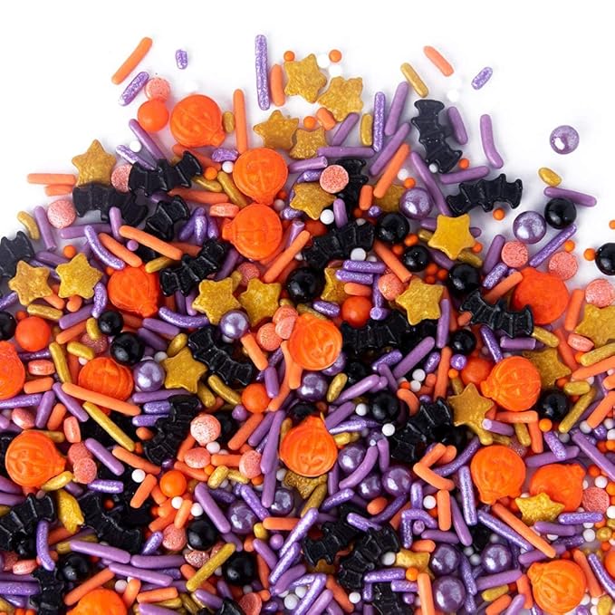Sweets Indeed Toil & Trouble Halloween Sprinklefetti Mix ??4 oz Jar | Sprinkles with Pumpkins