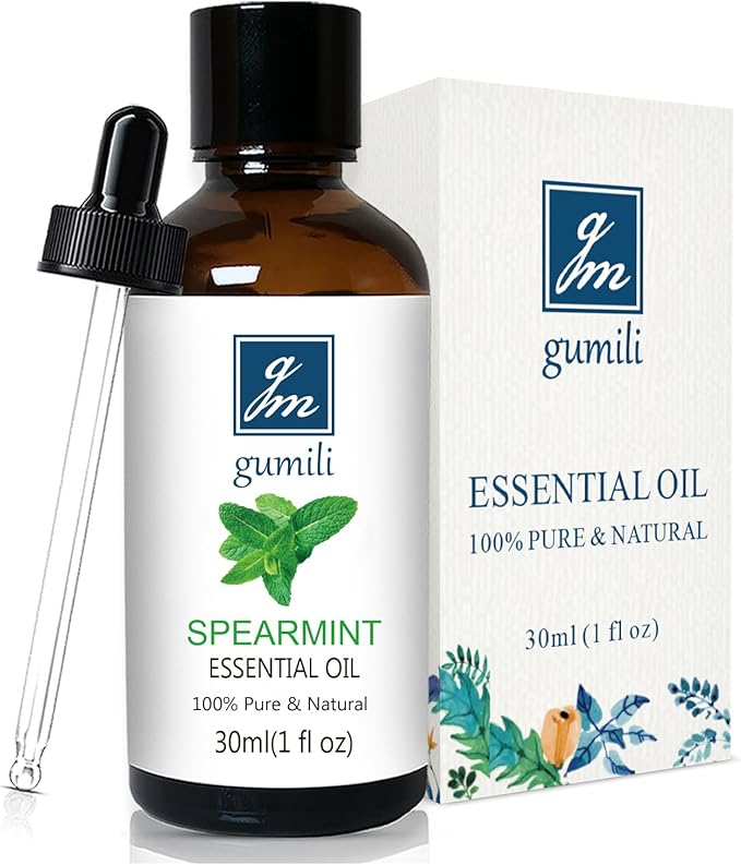 Spearmint Essential Oil 1 Oz, 100% Pure Natural Spearmint Oil, Refreshing Aromatherapy Essential