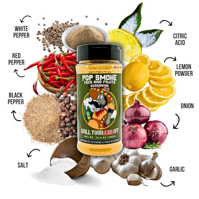 GYAO Pop Smoke Taco Seasoning – 13.5oz All-Purpose Tex-Mex Seasoning for Beef, Chicken, Tacos &