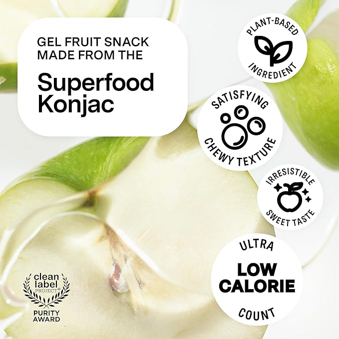 Dally Apple Drinkable Konjac Jelly (10 Pouches) ??10-Calorie, Zero Sugar Korean Fruit Snack
